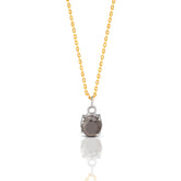 Black Stone Necklace 18K